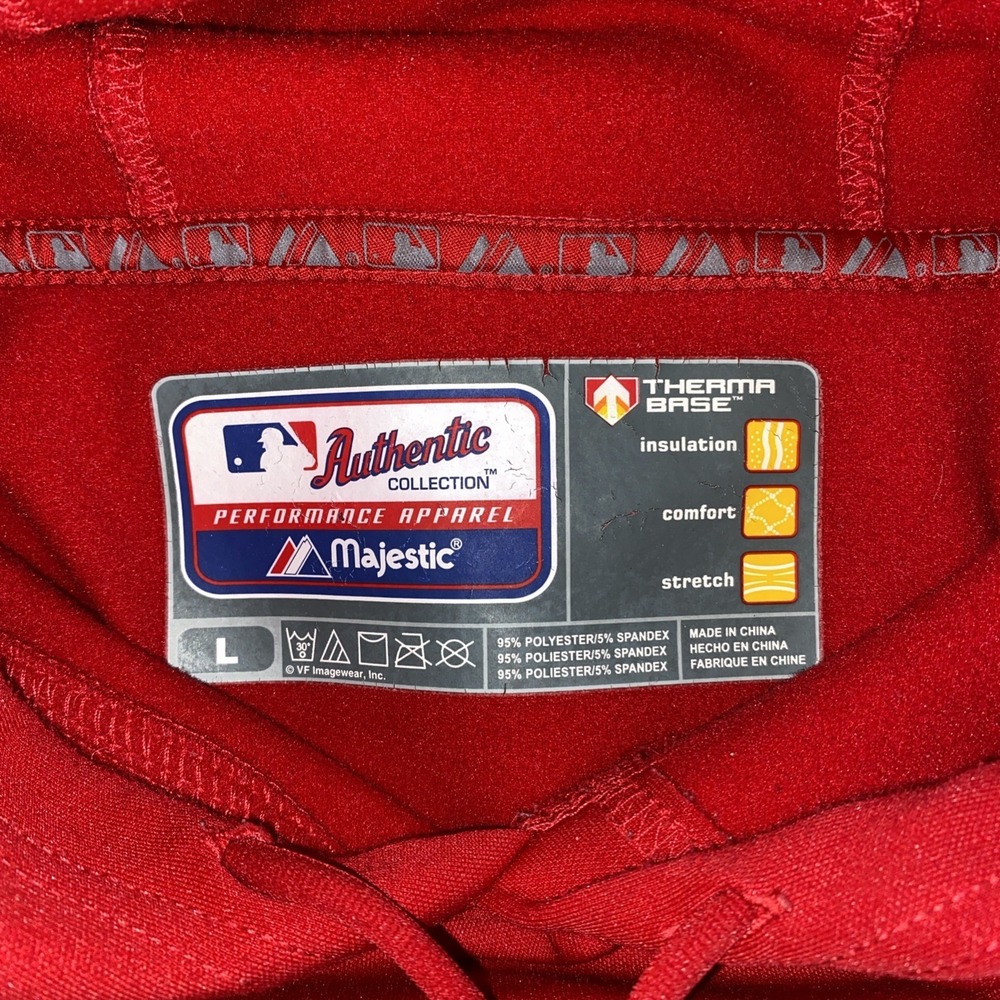 Texas Rangers Men's Sz L 2010 Playoffs Authentic Collection Majestic Hoodie - Picture 8 of 9